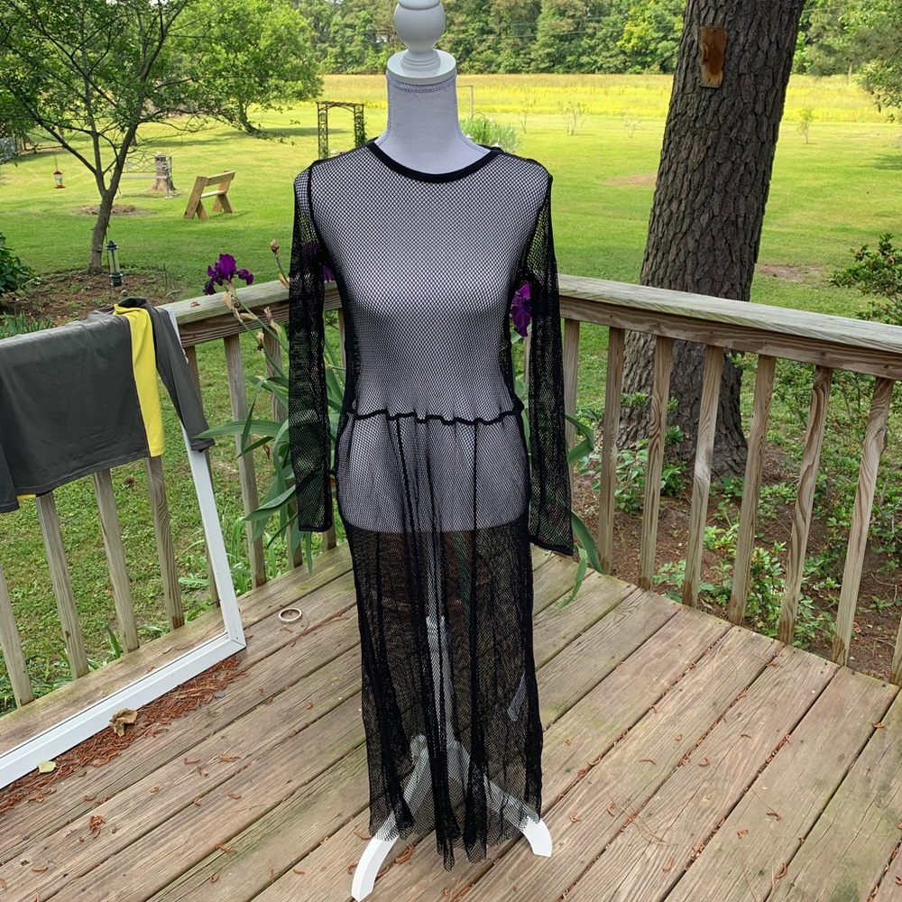 NWT ZARA Fishnet Maxi Dress Coverup